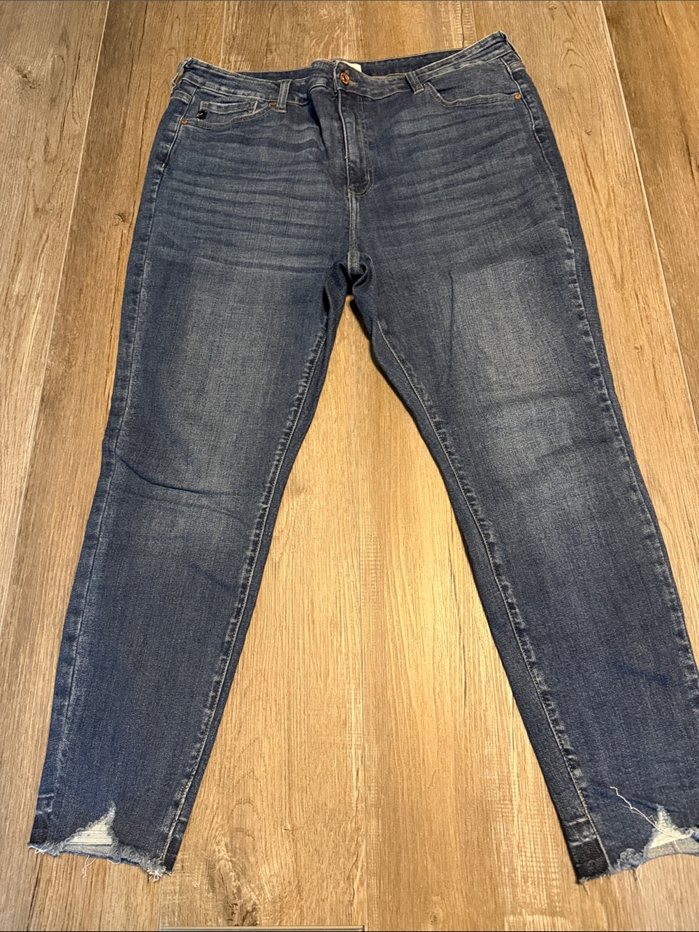 KanCan Dark Blue Ankle Crop Skinny Jeans